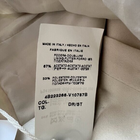 NWT Valentino Beige Silk Buttoned Fitted Blazer Jacket - Picture 7 of 9